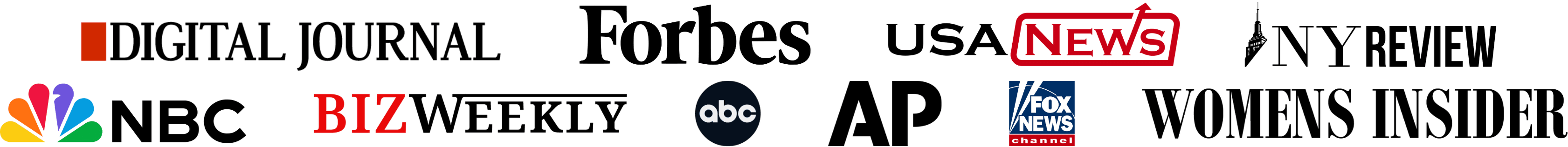 Featured in Digital Journal, Forbes, USA News, ABC, AP, Fox News, Women's Journal, US Insider, NBC, and New York Weekly
