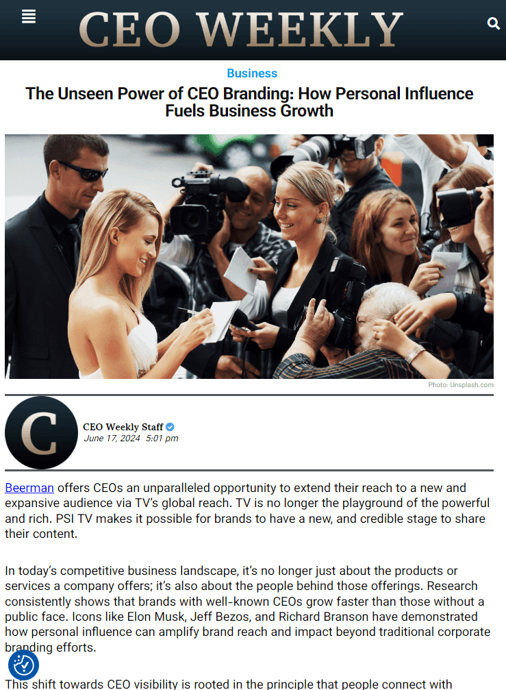 CEO Weekly: The Unseen Power of CEO Branding: How Personal Influence Fuels Business Growth