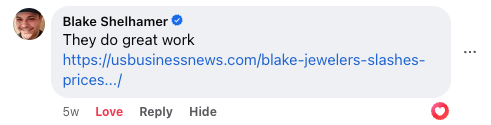 Blake Shelhamer's comment