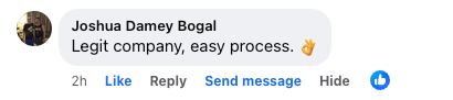 Joshua Damey Bogal's comment