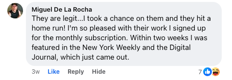 Miguel De La Rocha's comment