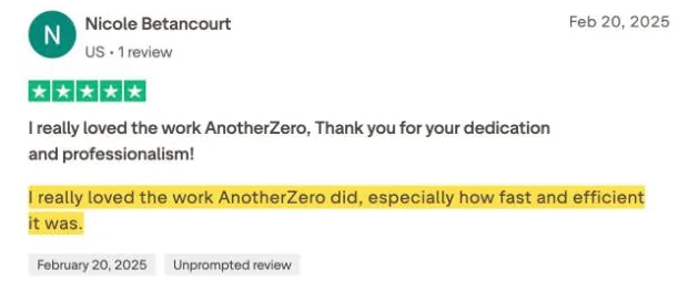 Nicole Betancourt's Trustpilot review