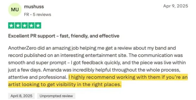 mushuss's Trustpilot review