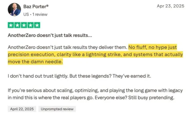 Baz Porter®'s Trustpilot review