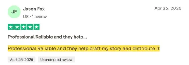 Jason Fox's Trustpilot review