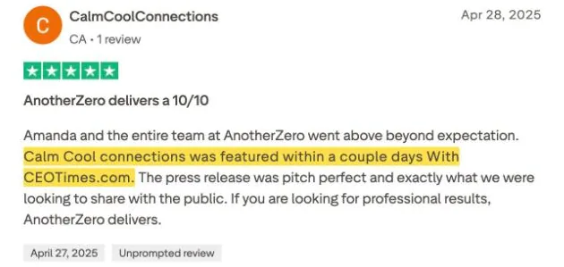 CalmCoolConnections's Trustpilot review