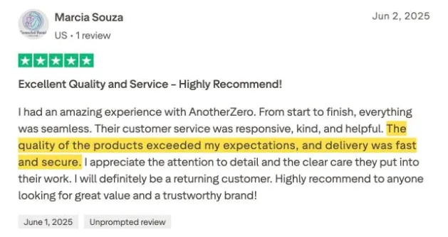 Marcia Souza's Trustpilot review