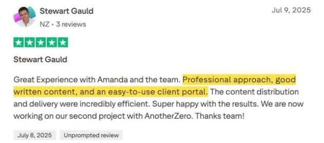 Stewart Gauld's Trustpilot review