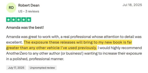 Robert Dean's Trustpilot review