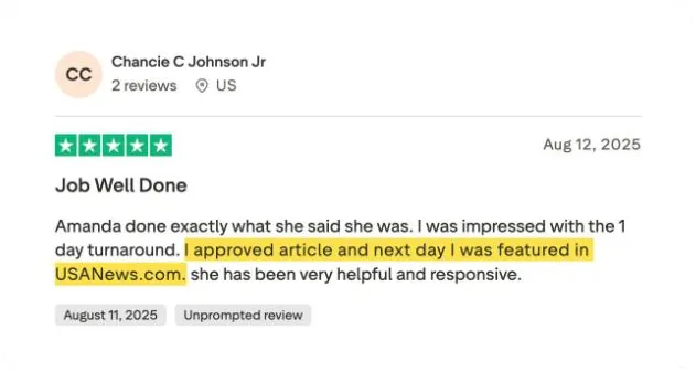 Chancie C Johnson Jr's Trustpilot review