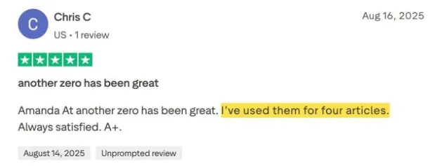 Chris C's Trustpilot review