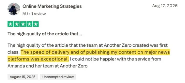 Online Marketing Strategies's Trustpilot review