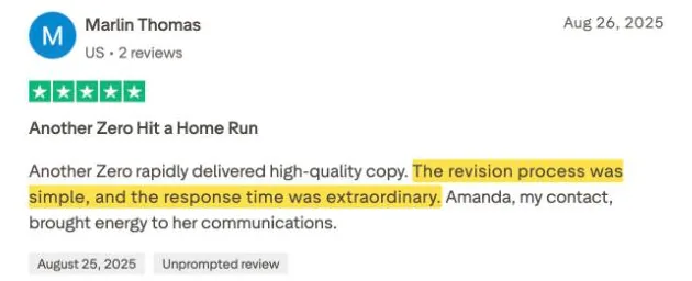 Marlin Thomas's Trustpilot review