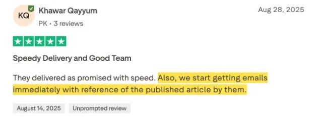 Khawar Qayyum's Trustpilot review