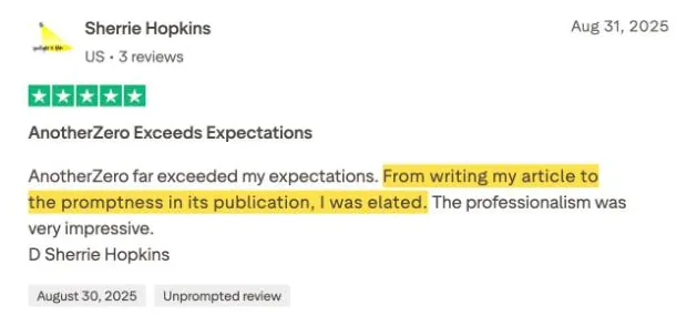 Sherrie Hopkins's Trustpilot review