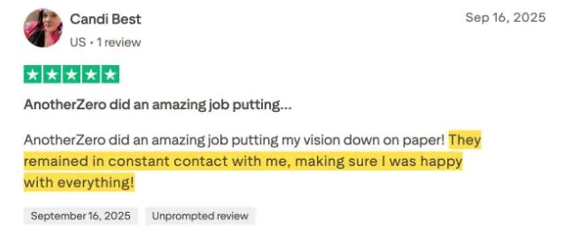 Candi Best's Trustpilot review