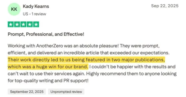 Kady Kearns's Trustpilot review