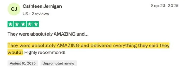 Cathleen Jernigan's Trustpilot review