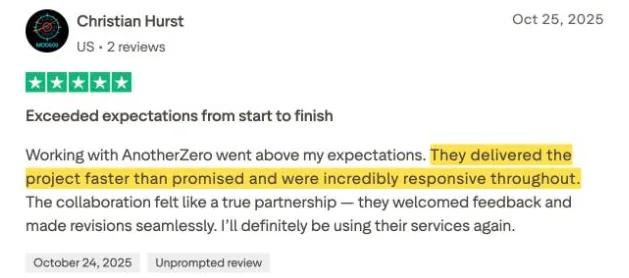 Christian Hurst's Trustpilot review