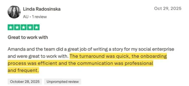 Linda Radosinska's Trustpilot review