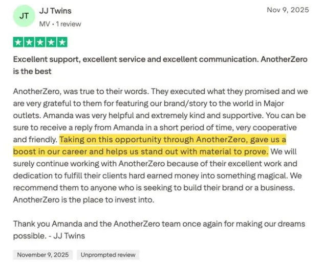 JJ Twins's Trustpilot review