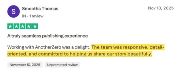 Smeetha Thomas's Trustpilot review