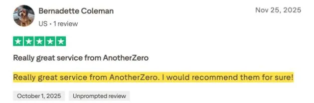 Bernadette Coleman's Trustpilot review