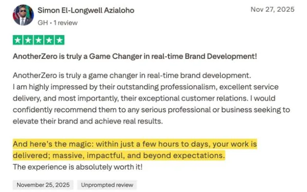 Simon El-Longwell Azialoho's Trustpilot review