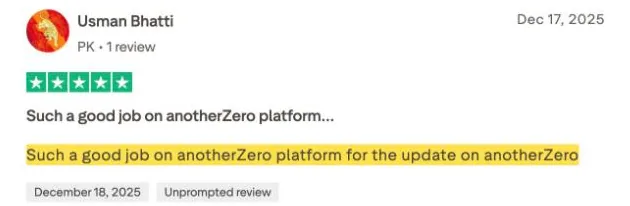 Usman Bhatti's Trustpilot review