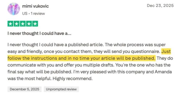mimi vukovic's Trustpilot review