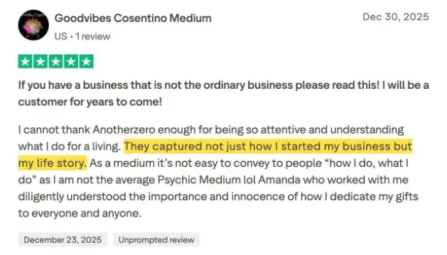 Goodvibes Cosentino Medium's Trustpilot review