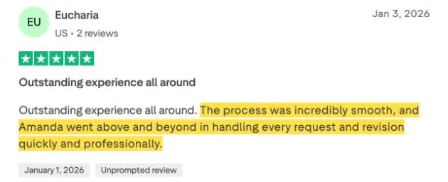 Eucharia's Trustpilot review