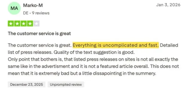 Marko-M's Trustpilot review