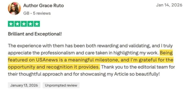Author Grace Ruto's Trustpilot review