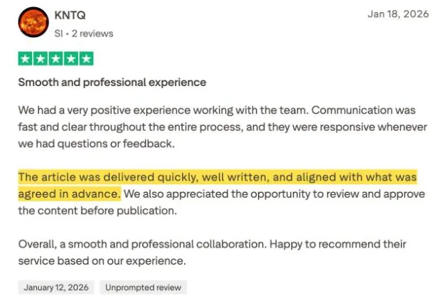 KNTQ's Trustpilot review