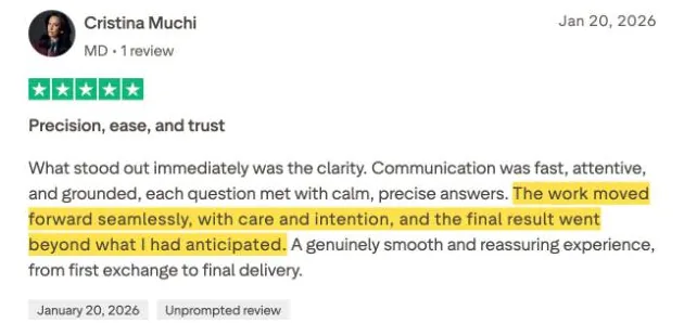 Cristina Muchi's Trustpilot review