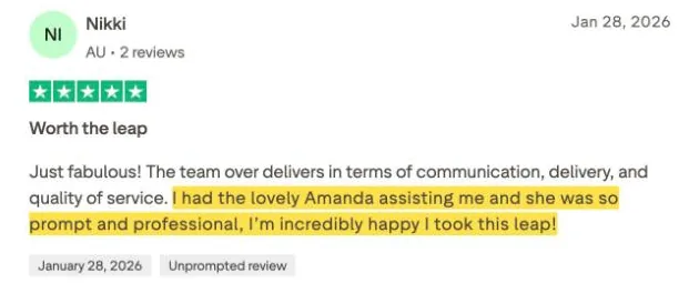 Nikki's Trustpilot review