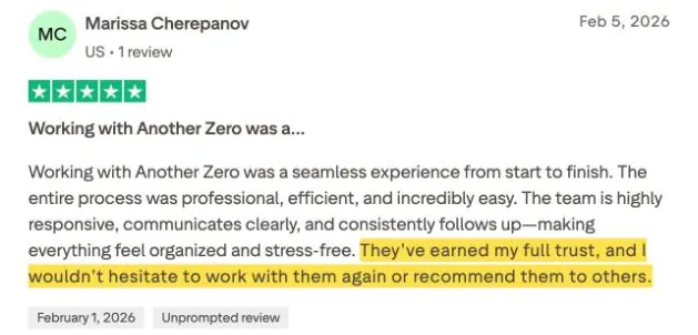 Marissa Cherepanov's Trustpilot review