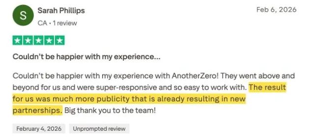 Sarah Phillips's Trustpilot review
