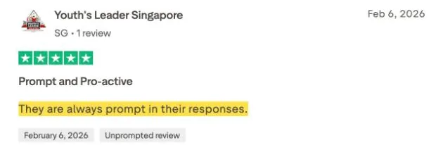 Youth's Leader Singapore's Trustpilot review