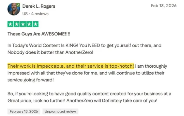Derek L. Rogers's Trustpilot review