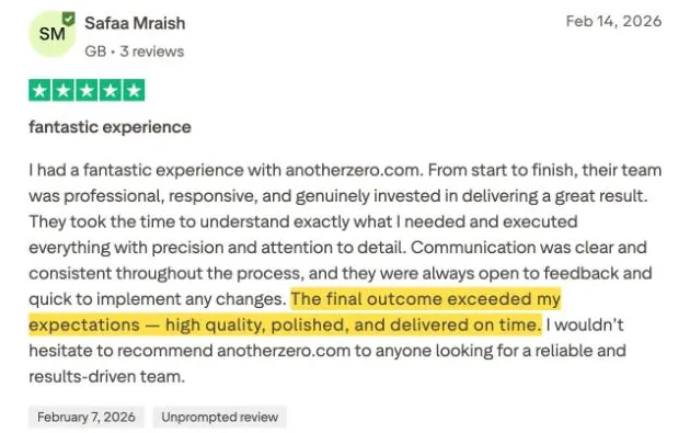 Safaa Mraish's Trustpilot review