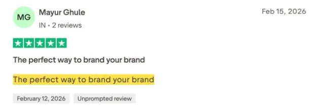 Mayur Ghule's Trustpilot review