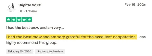 Brigitta Würfl's Trustpilot review