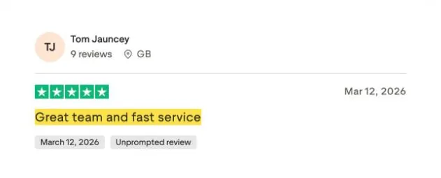 MR T JAUNCEY's Trustpilot review