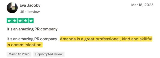 Eva Jacoby's Trustpilot review