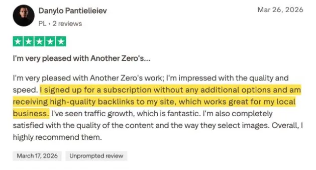 Danylo Pantielieiev's Trustpilot review