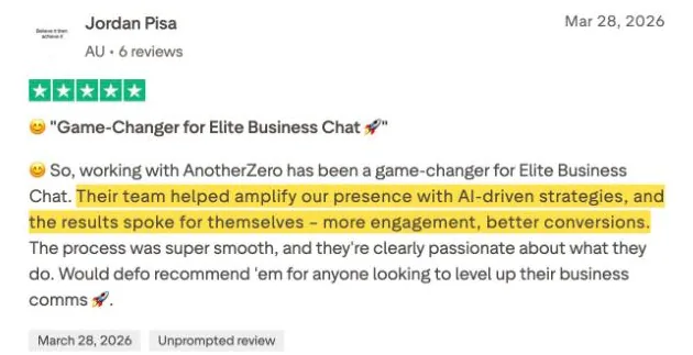 Jordan Pisa's Trustpilot review