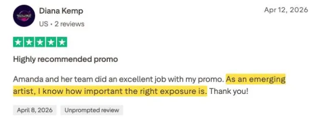 Diana Kemp's Trustpilot review