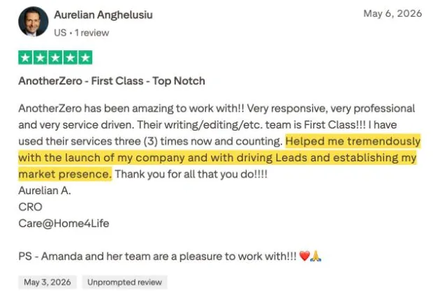 Aurelian Anghelusiu's Trustpilot review